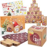 Adventskalender zum Befüllen : DIY Adventskalender zum Selbstbefüllen mit Kartons, Stickern - 2025 Adventskalender zum Basteln - DIY Adventskalender Selber Befüllen - Adventskalender Befüllen LIVAIA