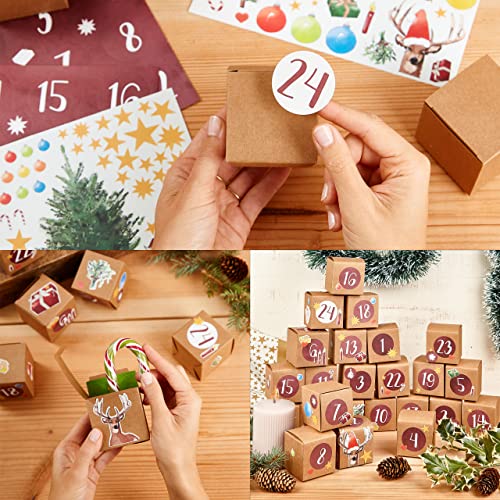 Adventskalender zum Befüllen : DIY Adventskalender zum Selbstbefüllen mit Kartons, Stickern - 2025 Adventskalender zum Basteln - DIY Adventskalender Selber Befüllen - Adventskalender Befüllen LIVAIA