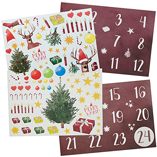 Adventskalender zum Befüllen : DIY Adventskalender zum Selbstbefüllen mit Kartons, Stickern - 2025 Adventskalender zum Basteln - DIY Adventskalender Selber Befüllen - Adventskalender Befüllen LIVAIA