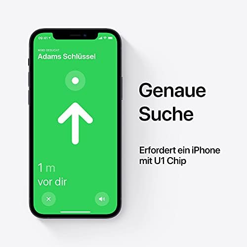 Apple AirTag 4er Pack - Finde und behalte Deine Sachen im Blick: Schlüssel, Geldbörsen, Gepäck, Rucksäcke und mehr. Einfaches Einrichten mit iPhone oder iPad. Austauschbare Batterie