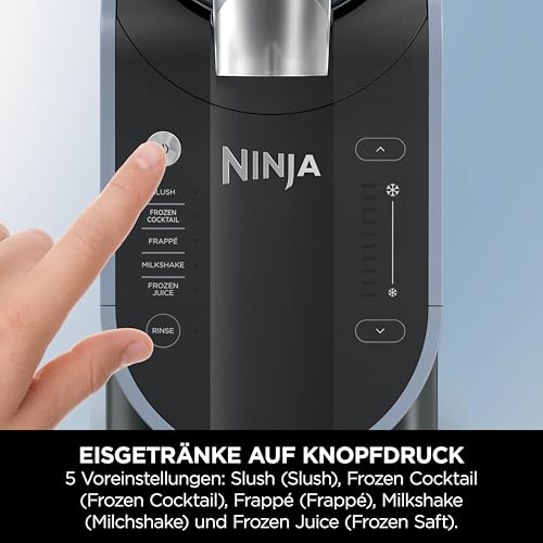 Ninja SLUSHi Maschine für Slush, Eis-Cocktails, Frappé, Milchshakes & gefrorenen Saft, ohne Eis oder Vorbereitungsaufwand, WhisperChill-Technology, fasst 1,9 L, Grün, FS301EUTG